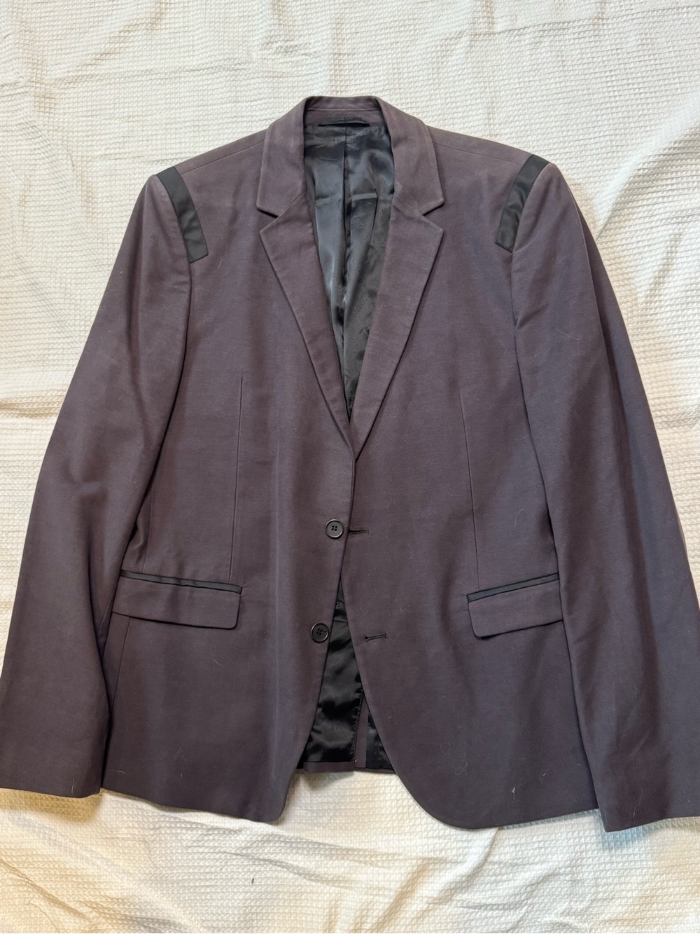 Hugo Boss viscose Men's Slim Fit Single-Breasted Blazer in Dark Charcoal
